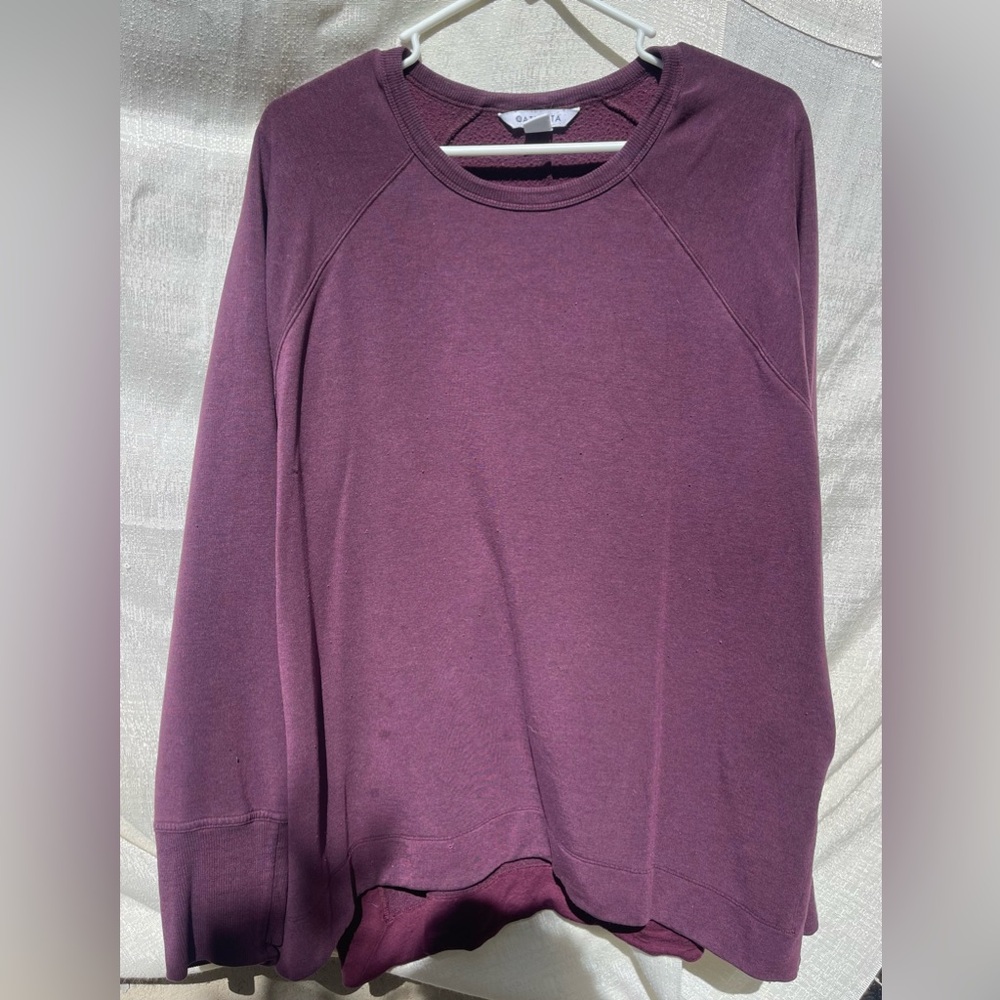 Athleta Coaster Luxe Recover Sweatshirt in “Spiced Cabernet Heather”, 1X
